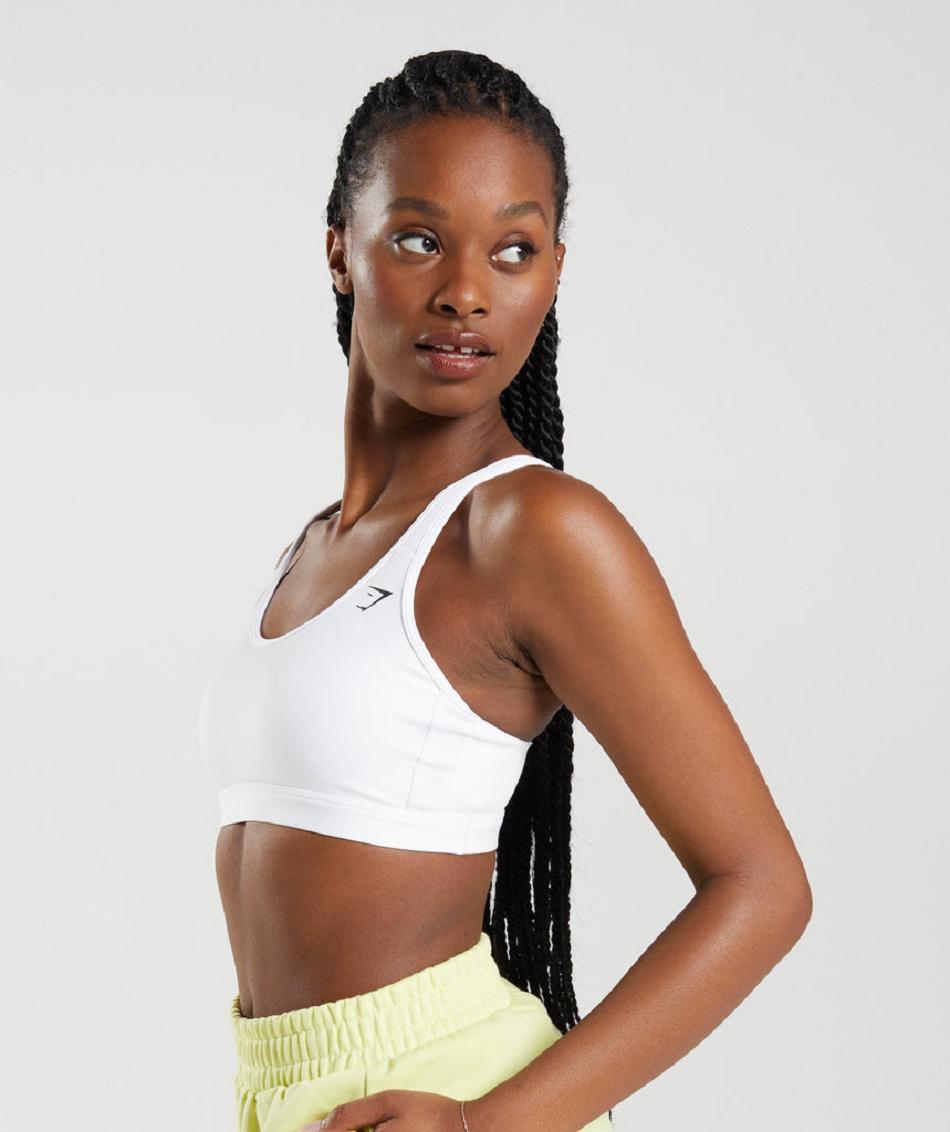 Αθλητικο Σουτιεν Gymshark Scoop Neck γυναικεια ασπρα | GR_AZ3881