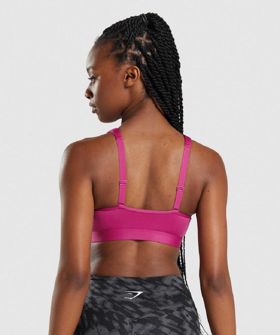 Αθλητικο Σουτιεν Gymshark Scoop Neck γυναικεια ροζ | GR_YQ1657