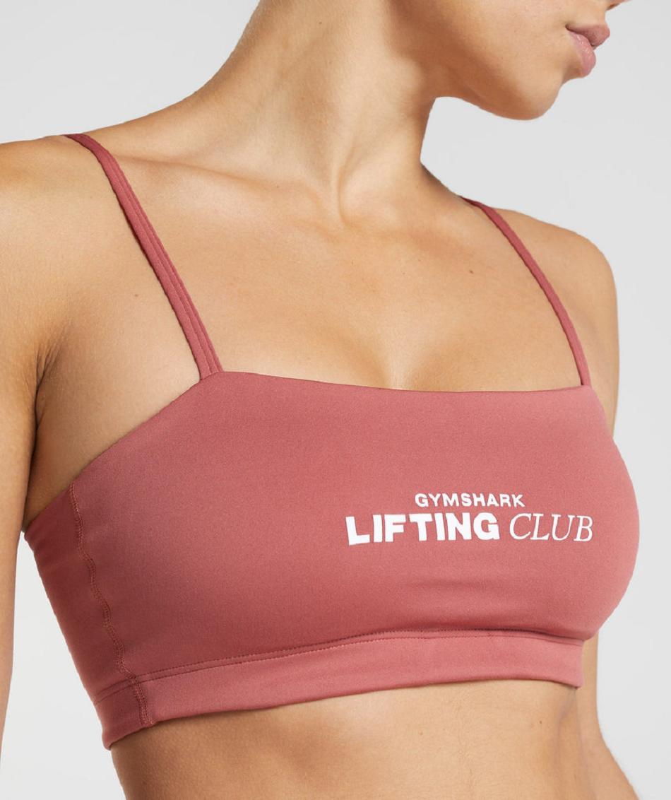 Αθλητικο Σουτιεν Gymshark Social Club γυναικεια ροζ καφε | GR_TC5878