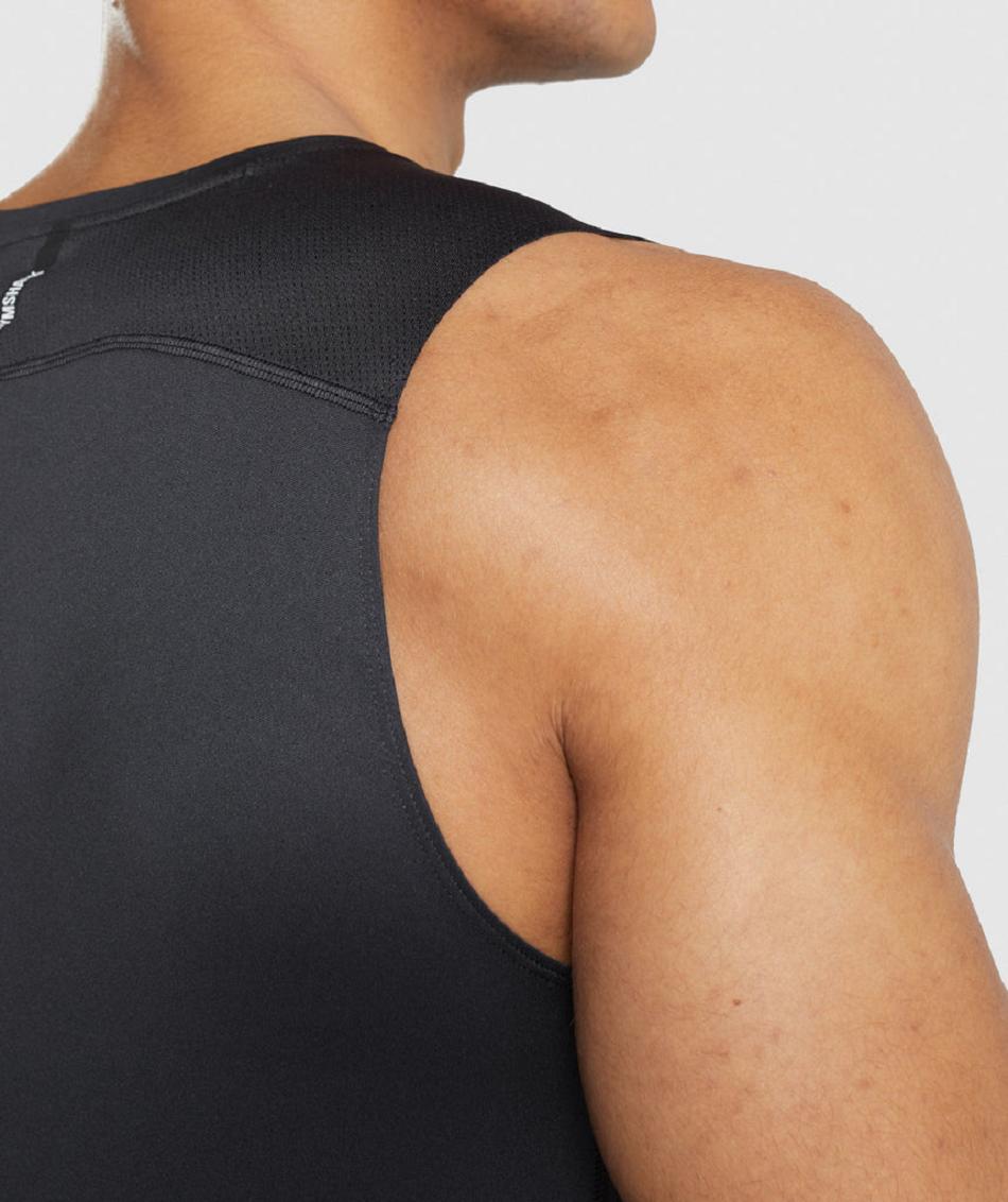 αμανικα μπλουζακια Gymshark Speed Evolve ανδρικα μαυρα | GR_CR8320