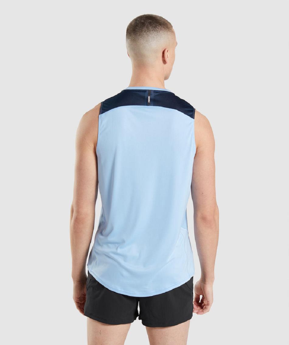 αμανικα μπλουζακια Gymshark Speed Evolve ανδρικα μπλε | GR_YQ7434