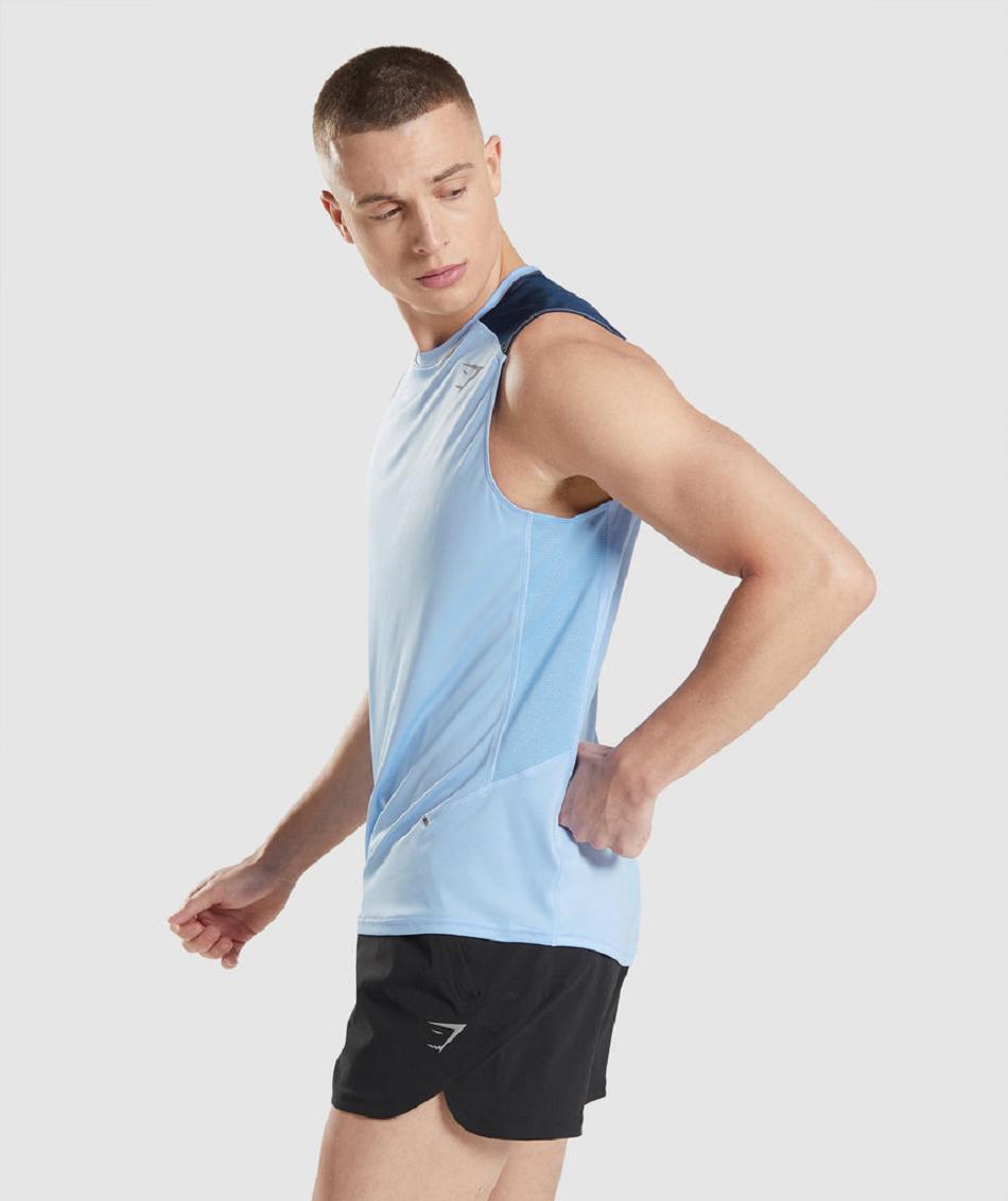 αμανικα μπλουζακια Gymshark Speed Evolve ανδρικα μπλε | GR_YQ7434