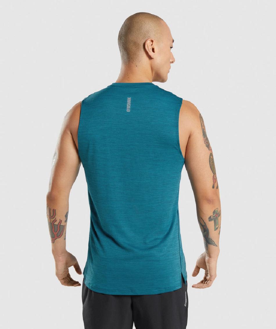 αμανικα μπλουζακια Gymshark Speed ανδρικα τυρκουάζ τυρκουάζ | GR_BO4420