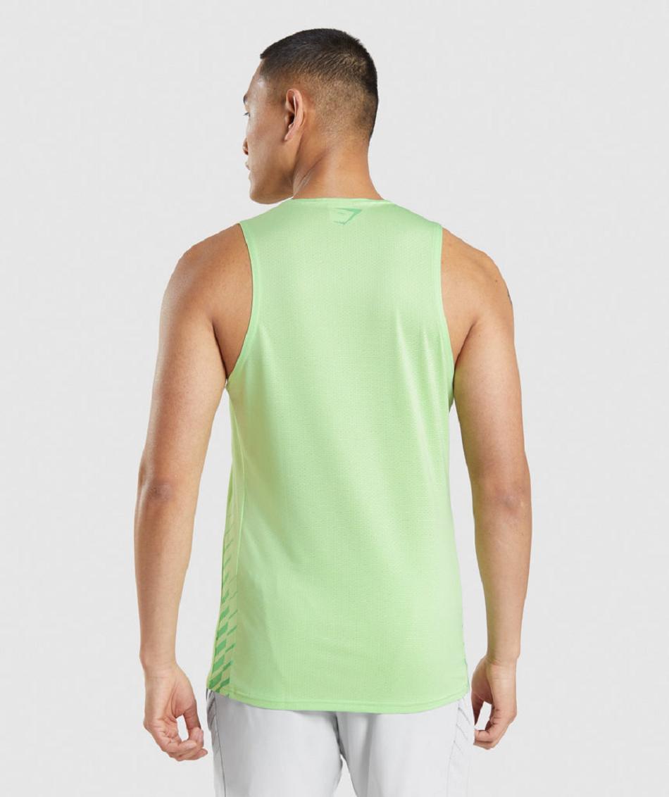 αμανικα μπλουζακια Gymshark Sport Stripe ανδρικα πρασινο | GR_BH1596