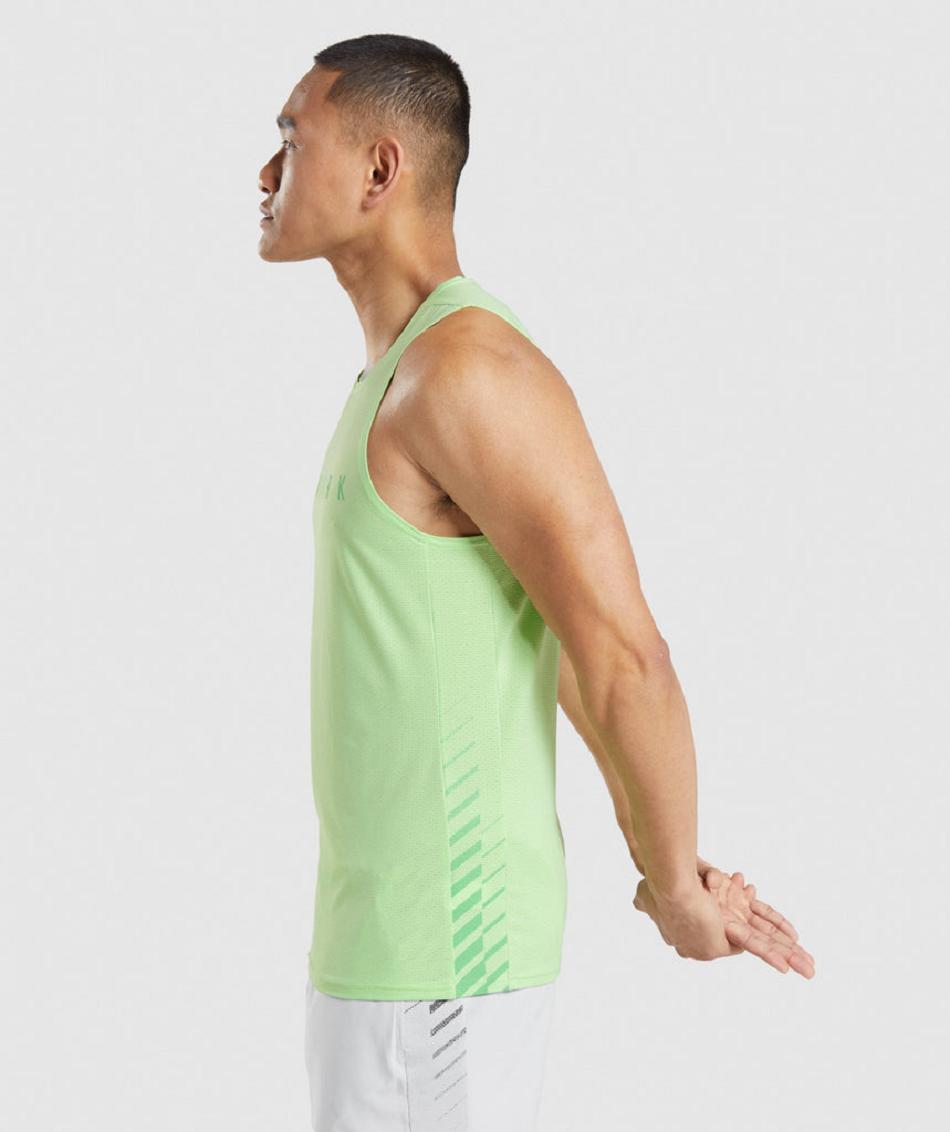 αμανικα μπλουζακια Gymshark Sport Stripe ανδρικα πρασινο | GR_BH1596