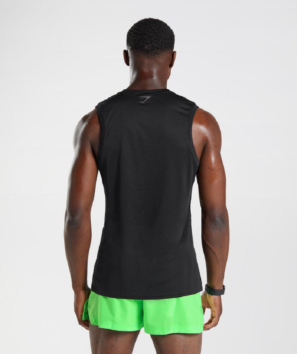αμανικα μπλουζακια Gymshark Sport ανδρικα μαυρα μαυρα | GR_CR6360