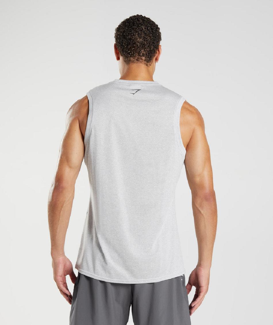 αμανικα μπλουζακια Gymshark Sport ανδρικα ασπρα γκρι | GR_MI9799
