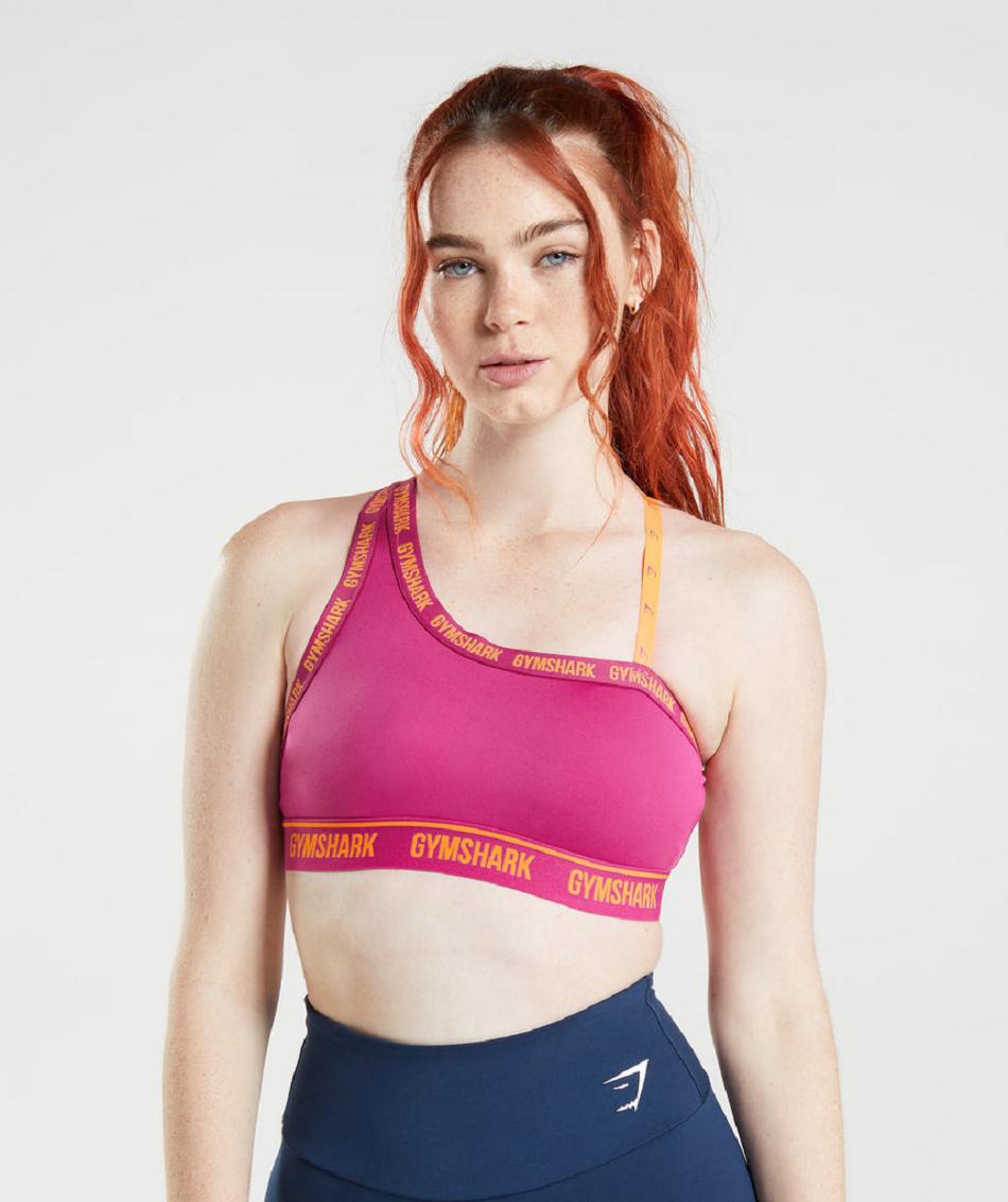 Αθλητικο Σουτιεν Gymshark Strike γυναικεια ροζ πορτοκαλι | GR_ZI8442