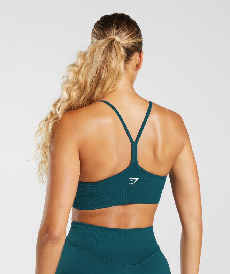 Αθλητικο Σουτιεν Gymshark Sweat Seamless γυναικεια τυρκουάζ | GR_QZ8192
