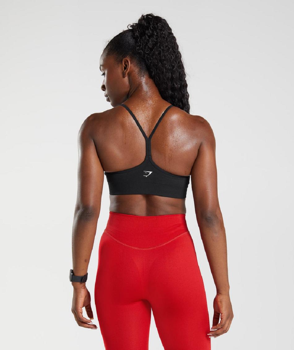 Αθλητικο Σουτιεν Gymshark Sweat Seamless γυναικεια μαυρα | GR_TA9001
