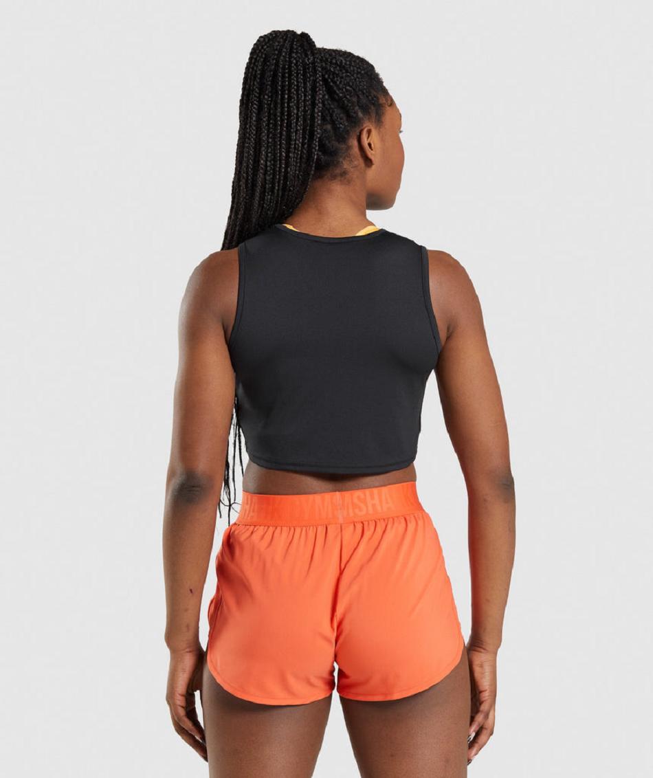 αμανικα μπλουζακια Gymshark Training Crop γυναικεια μαυρα | GR_EG2074