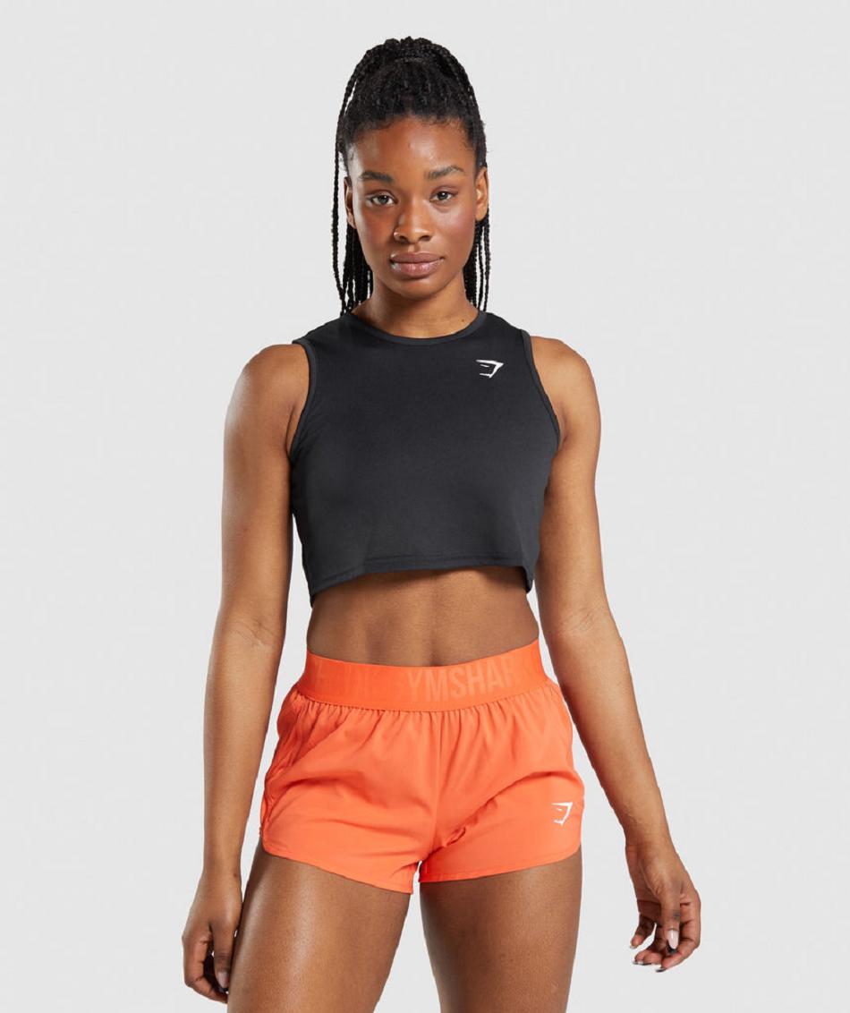 αμανικα μπλουζακια Gymshark Training Crop γυναικεια μαυρα | GR_EG2074