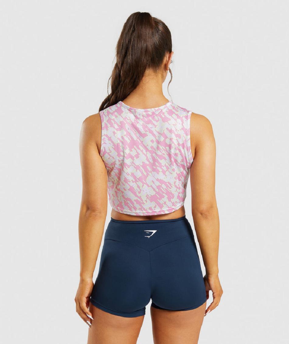 αμανικα μπλουζακια Gymshark Training Crop γυναικεια ροζ | GR_V7280