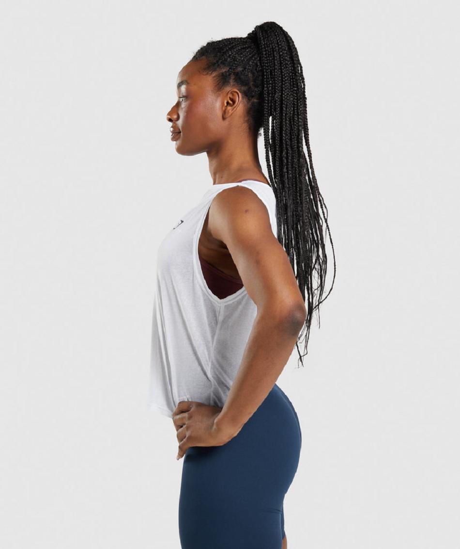 αμανικα μπλουζακια Gymshark Training Oversized γυναικεια ασπρα | GR_VV1627