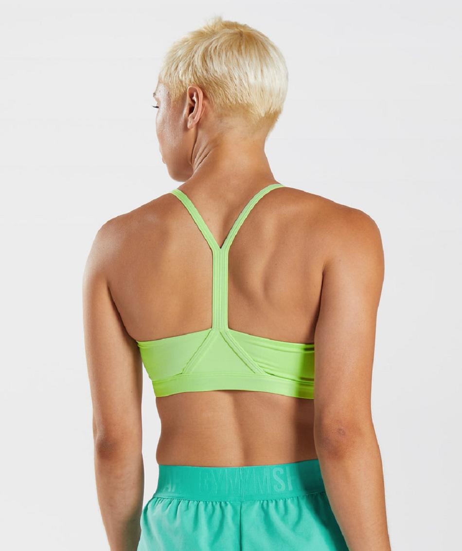 Αθλητικο Σουτιεν Gymshark V Neck γυναικεια πρασινο | GR_MI9326