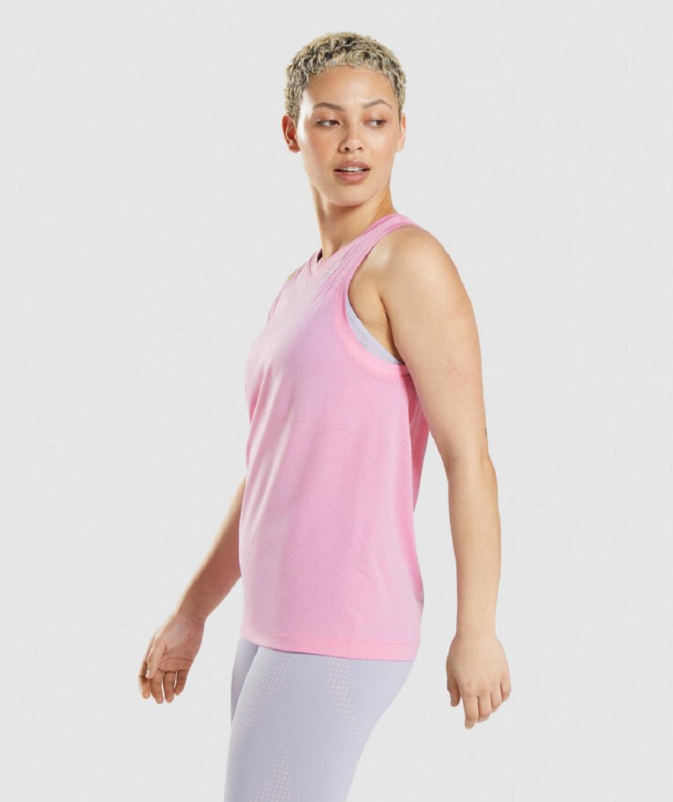 αμανικα μπλουζακια Gymshark Vital Seamless 2.0 Light Loose γυναικεια ροζ | GR_EP3657