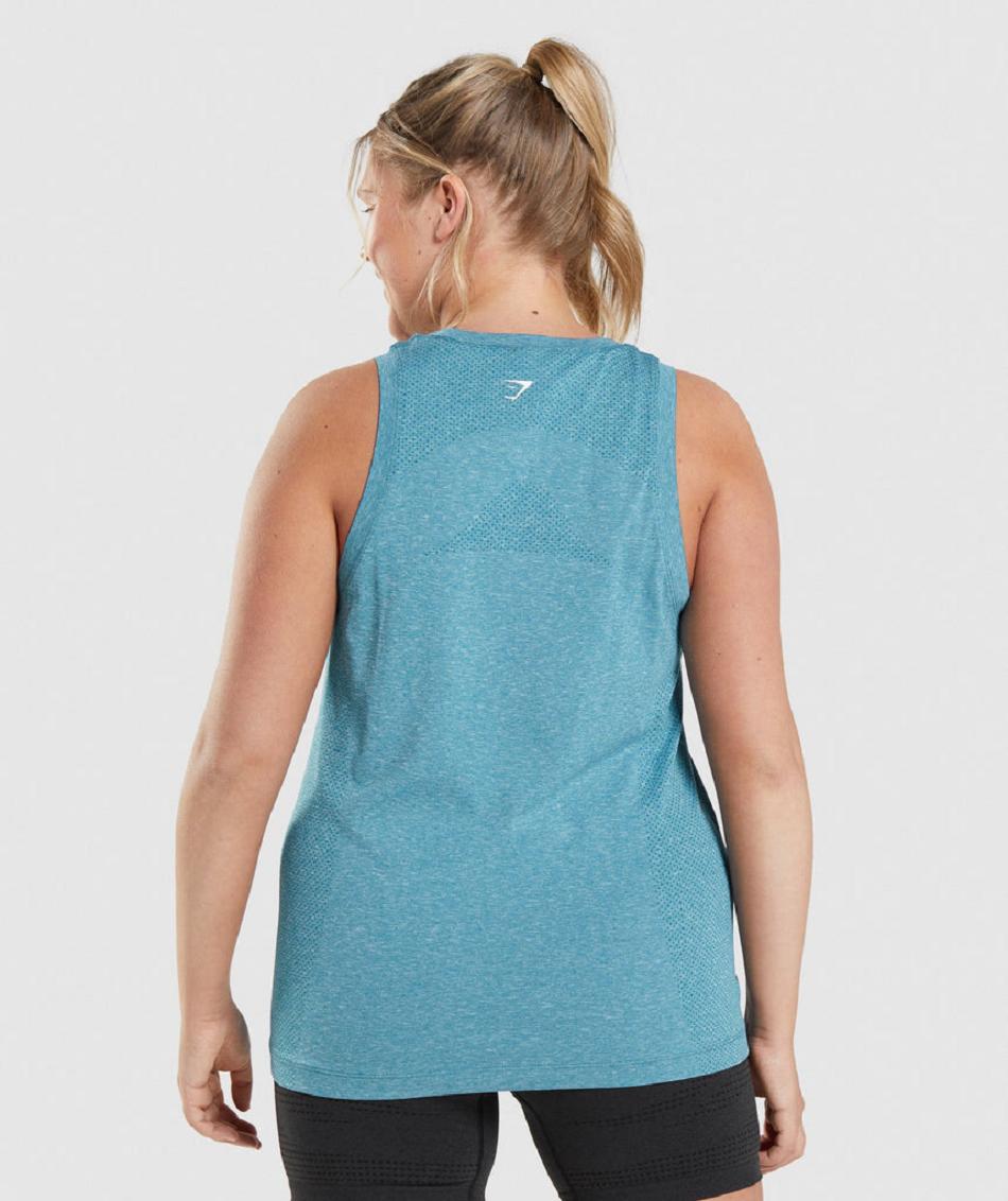 αμανικα μπλουζακια Gymshark Vital Seamless 2.0 Light γυναικεια τυρκουάζ | GR_UV5293