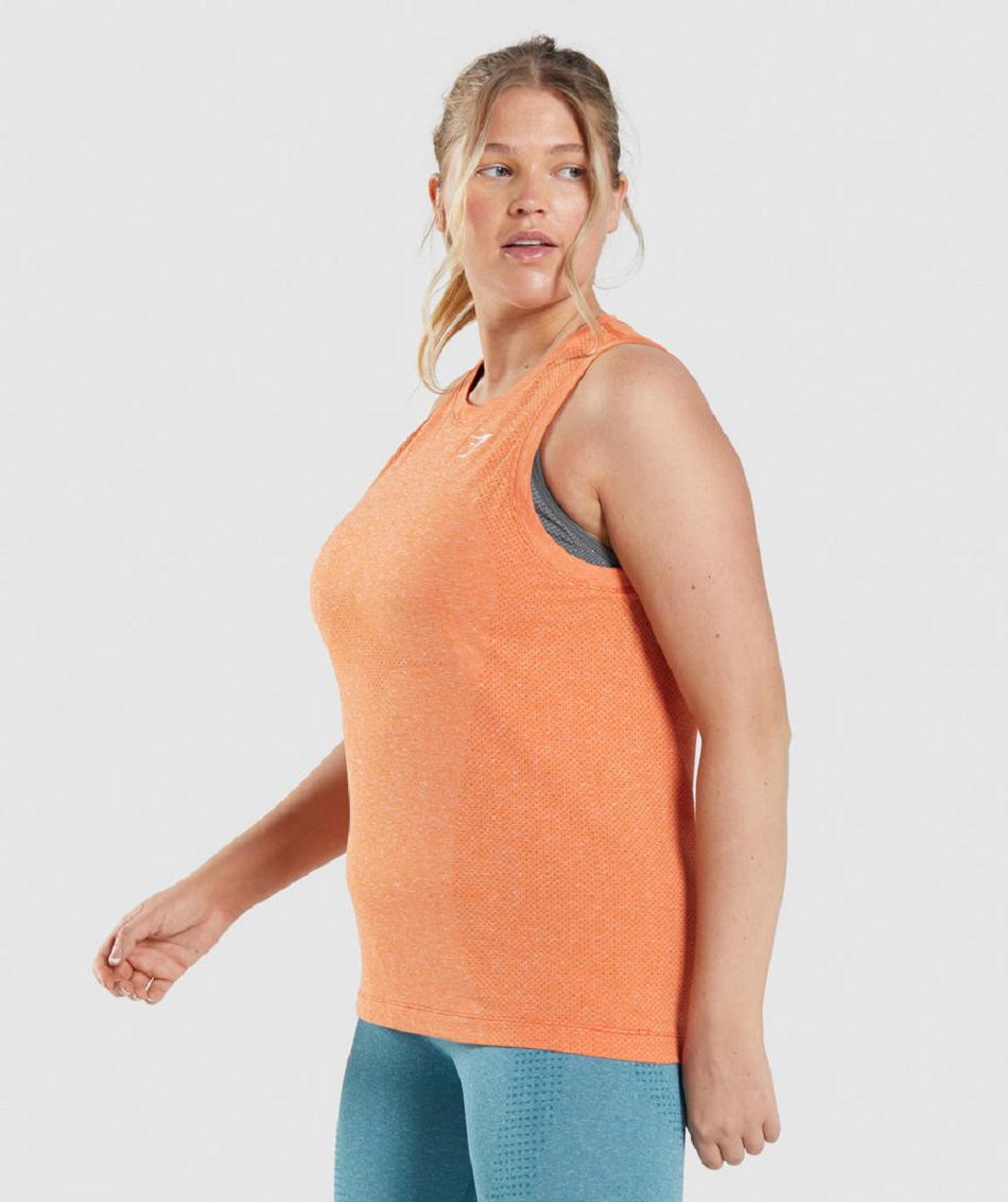 αμανικα μπλουζακια Gymshark Vital Seamless 2.0 Light γυναικεια βερίκοκο πορτοκαλι | GR_QX4995