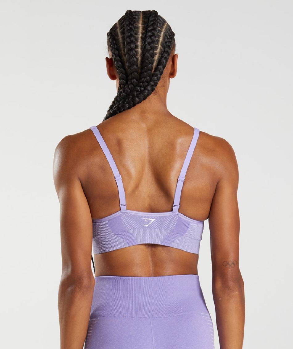 Αθλητικο Σουτιεν Gymshark Vital Seamless 2.0 V Neck γυναικεια μωβ | GR_BO5094