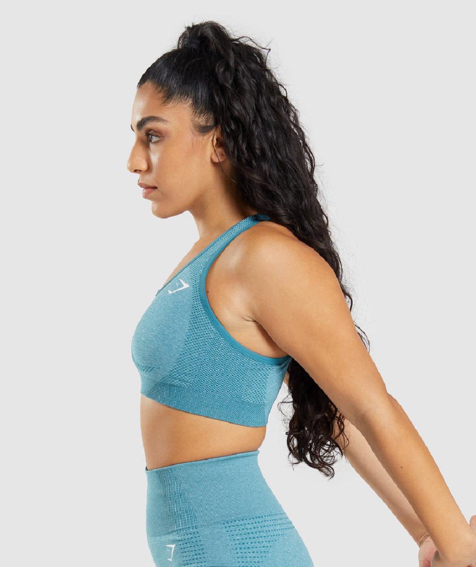 Αθλητικο Σουτιεν Gymshark Vital Seamless 2.0 γυναικεια τυρκουάζ | GR_YJ3316