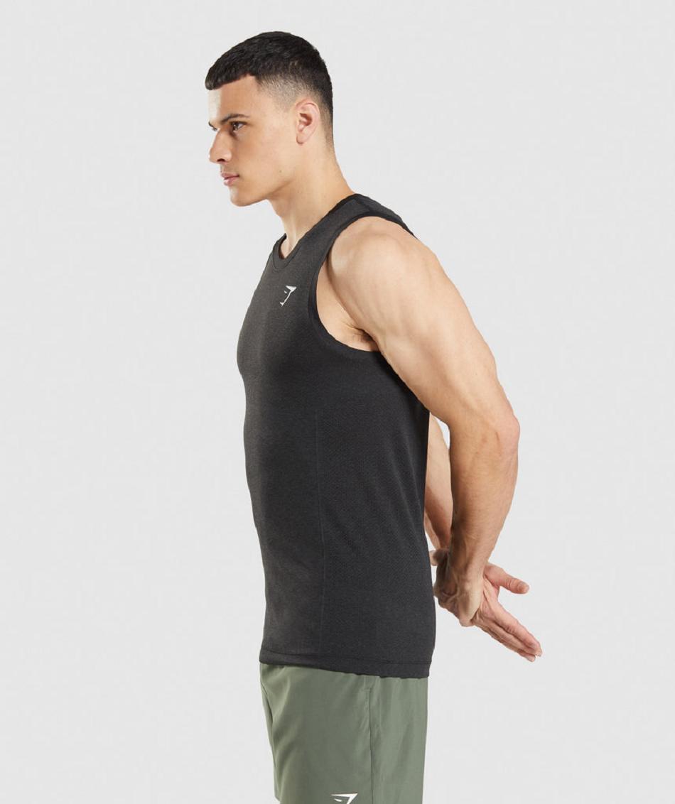 αμανικα μπλουζακια Gymshark Vital Seamless Light ανδρικα μαυρα | GR_BO8598