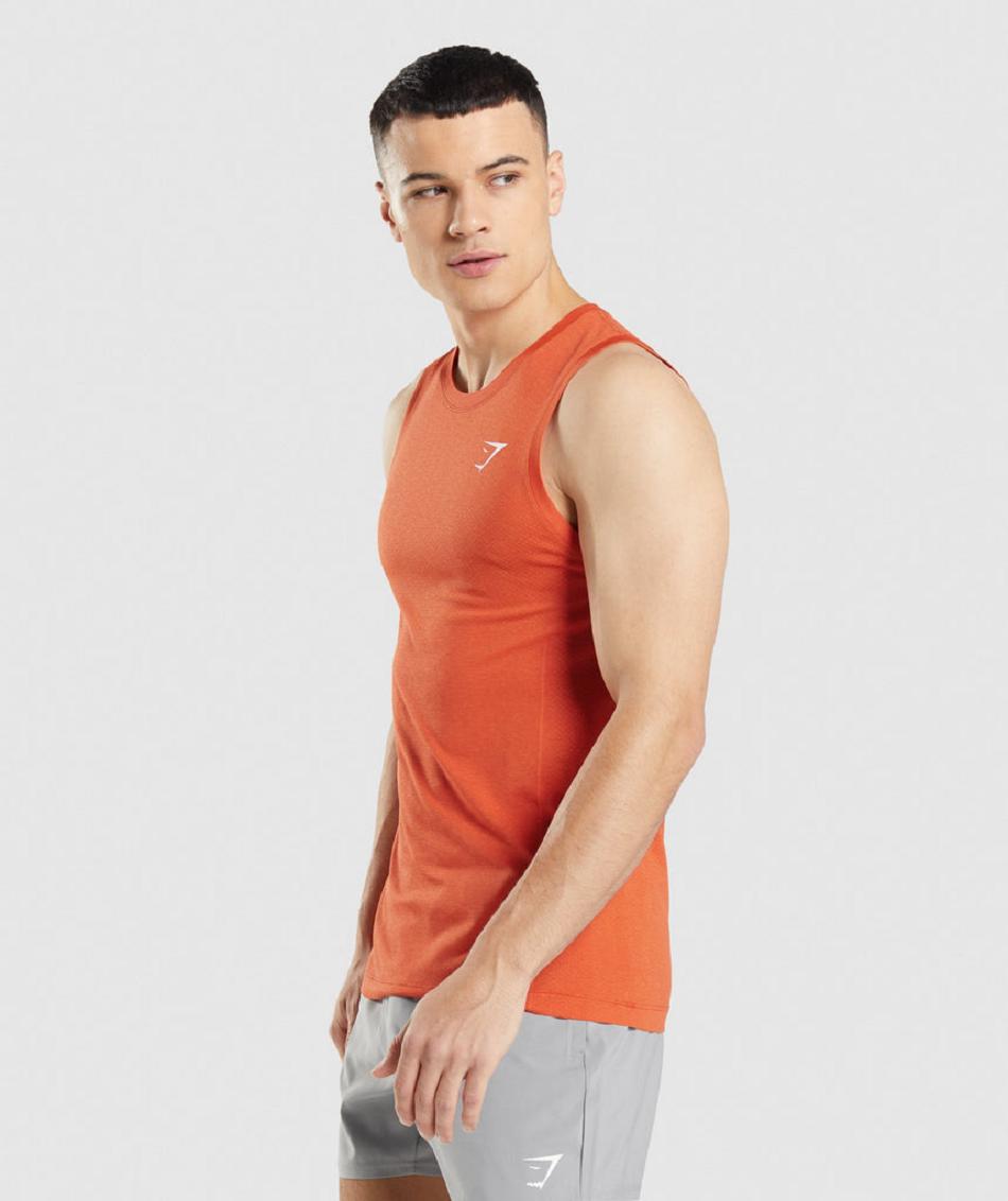 αμανικα μπλουζακια Gymshark Vital Seamless Light ανδρικα πορτοκαλι | GR_NN9031