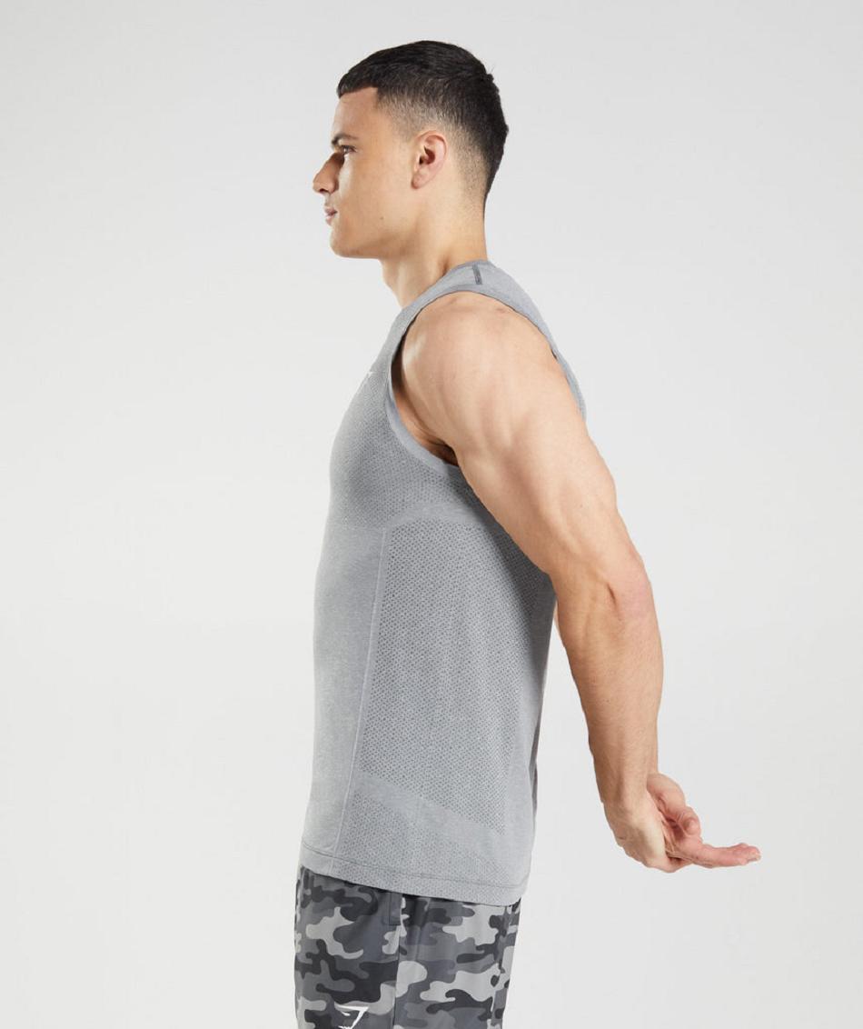 αμανικα μπλουζακια Gymshark Vital Seamless Light ανδρικα γκρι | GR_YJ3422