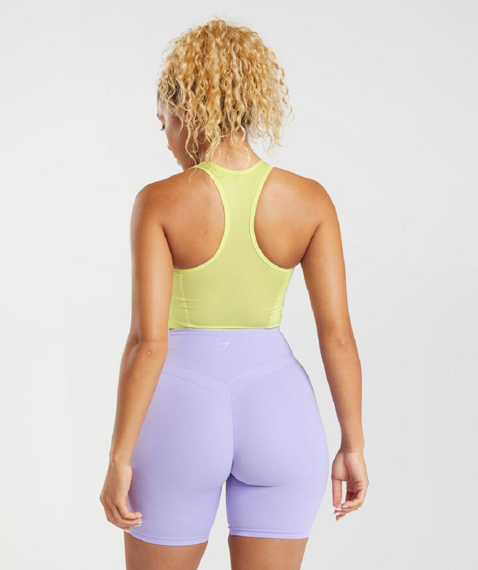 αμανικα μπλουζακια Gymshark Whitney Crop γυναικεια πρασινο | GR_NN9845
