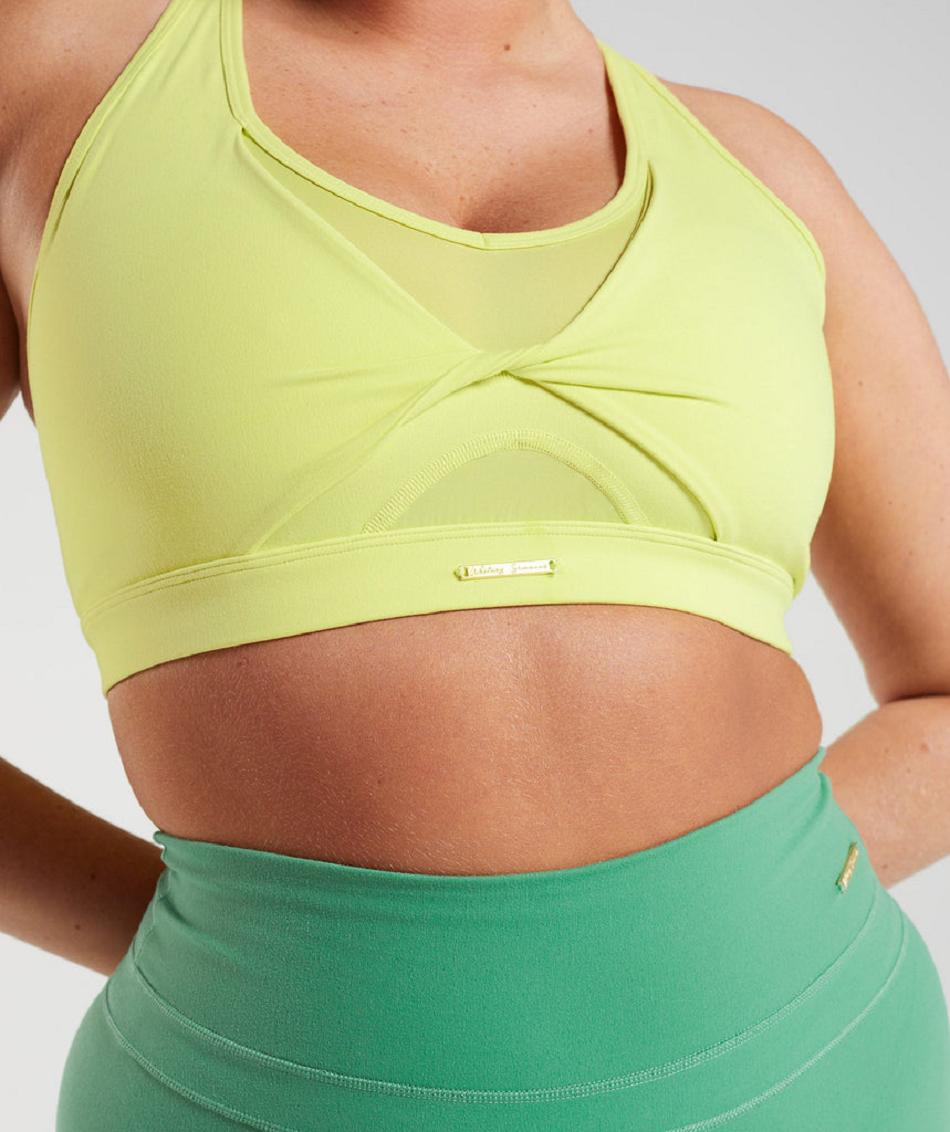 Αθλητικο Σουτιεν Gymshark Whitney Mesh γυναικεια πρασινο | GR_EE9625
