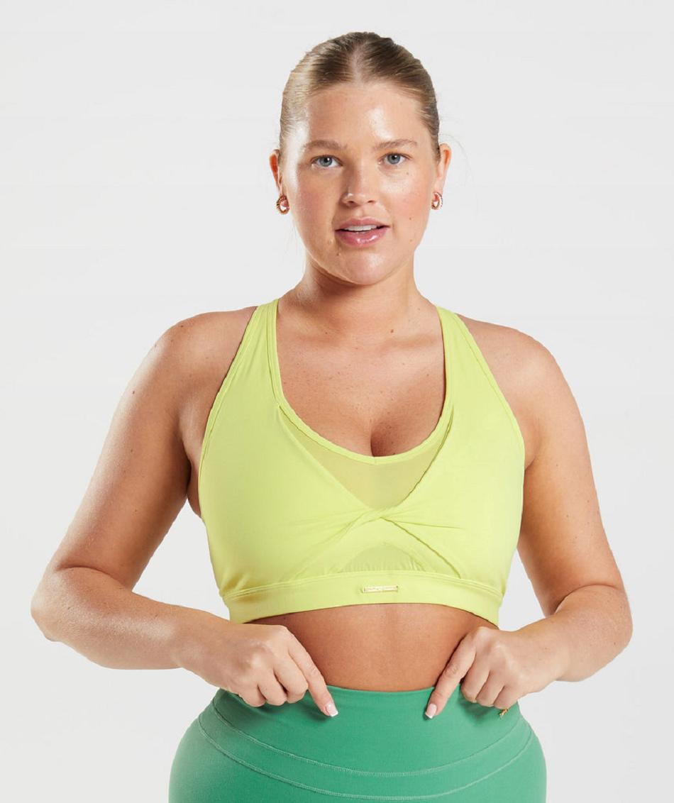 Αθλητικο Σουτιεν Gymshark Whitney Mesh γυναικεια πρασινο | GR_EE9625