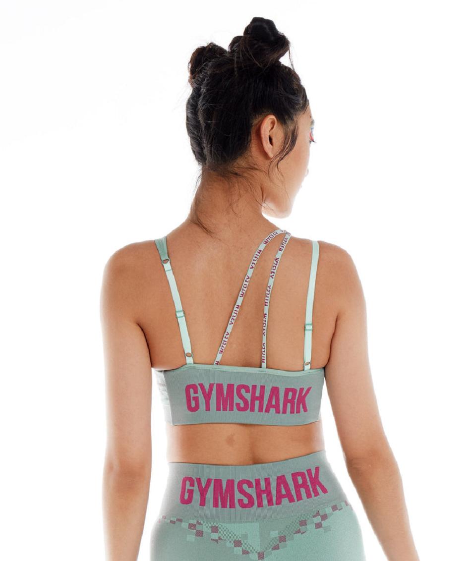 Αθλητικο Σουτιεν Gymshark Wtflex Cyborg Seamless γυναικεια μπλε ροζ μπλε | GR_IM3670