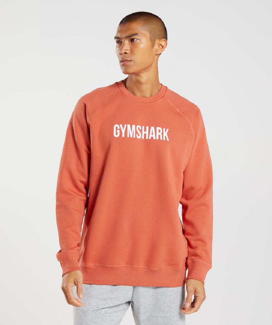 τρέξιμο με κουκούλα Gymshark Apollo Crew ανδρικα κοκκινα | GR_EC1691