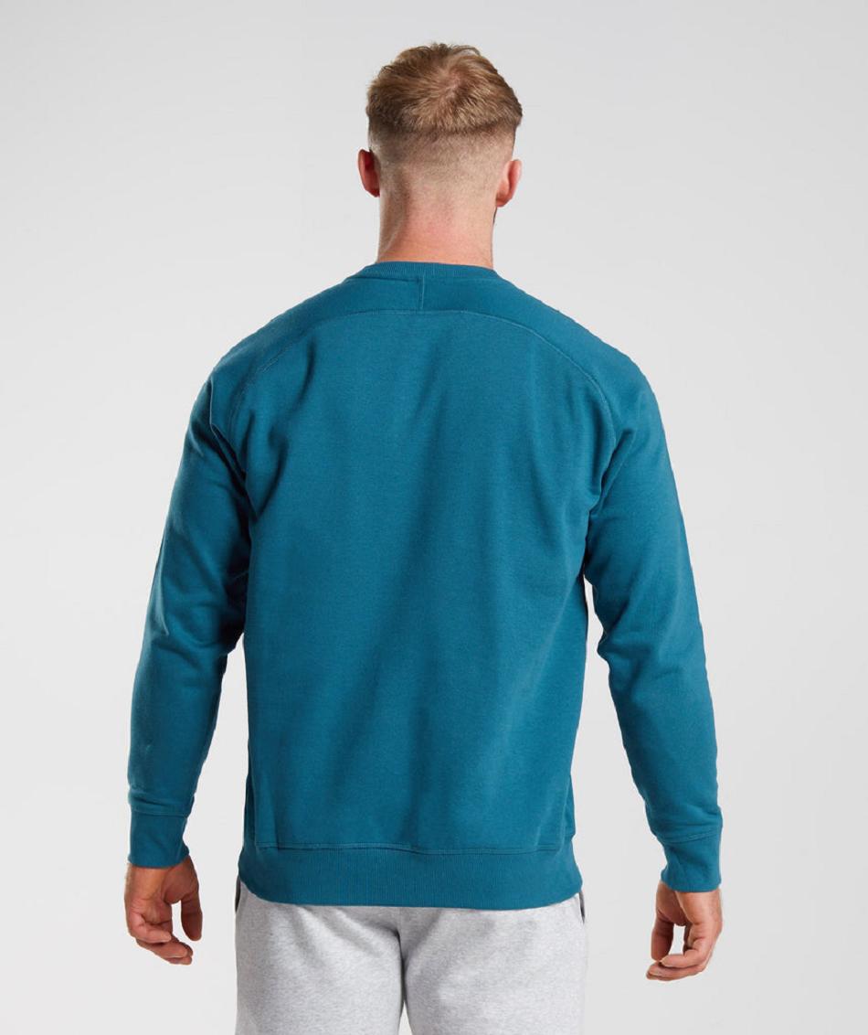 τρέξιμο με κουκούλα Gymshark Apollo Crew ανδρικα μπλε | GR_IM2645