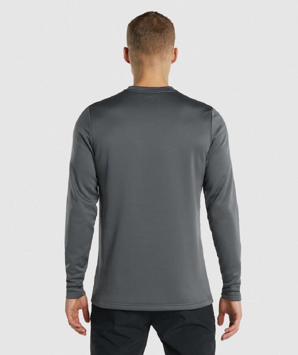 τρέξιμο με κουκούλα Gymshark Arrival Crew Sweatshirt ανδρικα γκρι | GR_QX9606