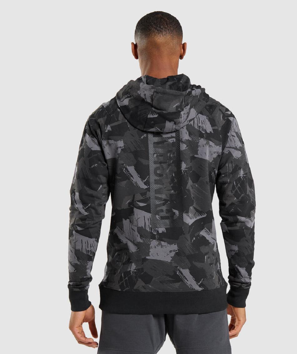 Φουτερ με Κουκουλα Gymshark Bold ανδρικα γκρι | GR_N7212