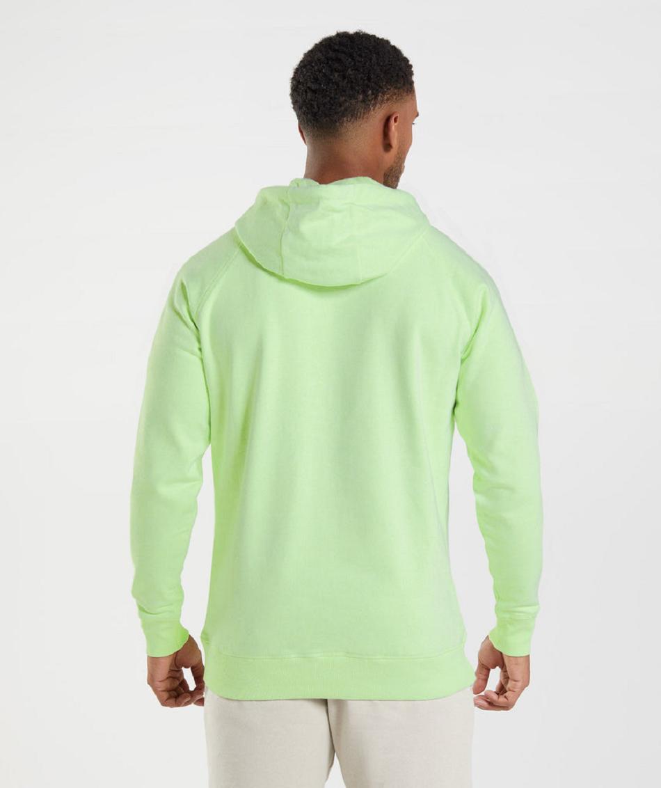 Φουτερ με Κουκουλα Gymshark Crest ανδρικα πρασινο | GR_TH1375