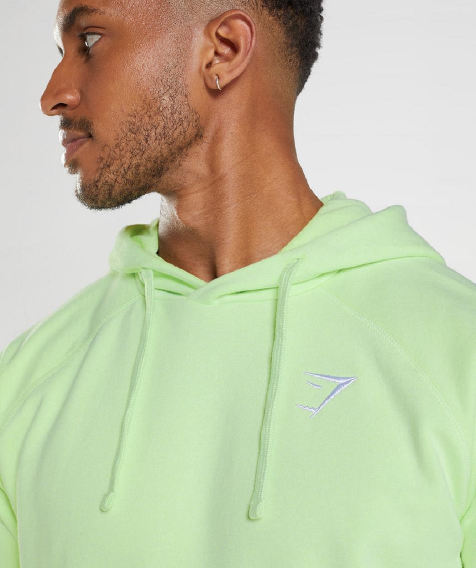 Φουτερ με Κουκουλα Gymshark Crest ανδρικα πρασινο | GR_TH1375