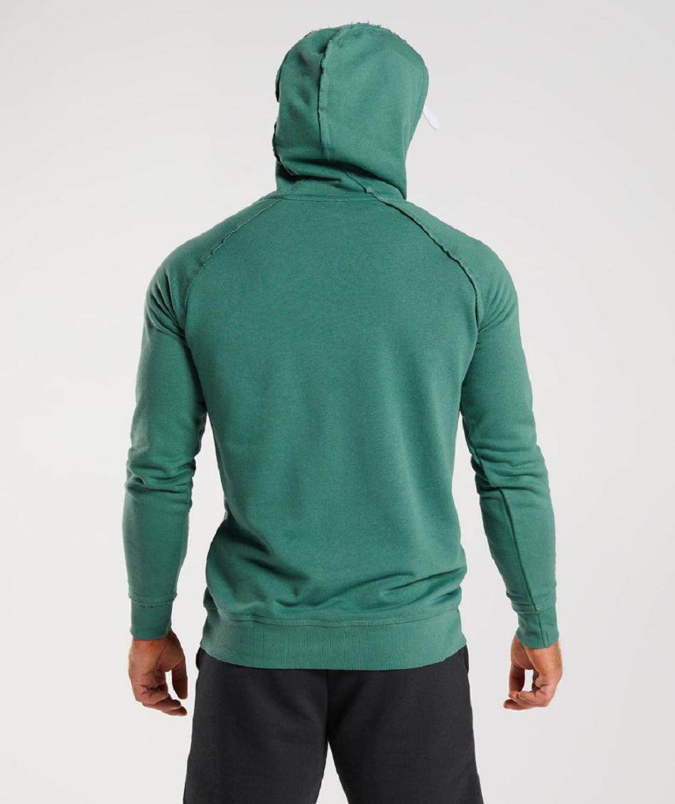 Φουτερ με Κουκουλα Gymshark Legacy ανδρικα πρασινο | GR_EE6447