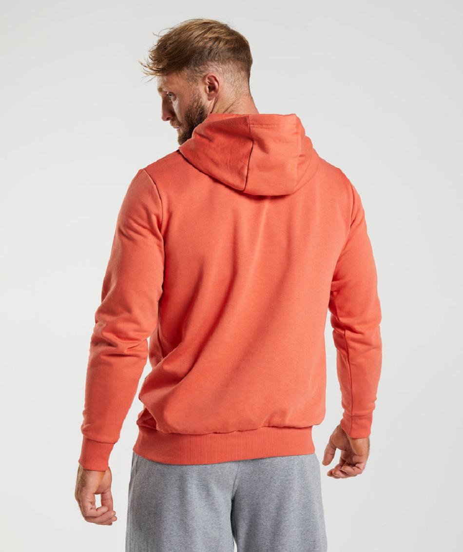 Φουτερ με Κουκουλα Gymshark Sharkhead Infill ανδρικα κοκκινα | GR_VV6832