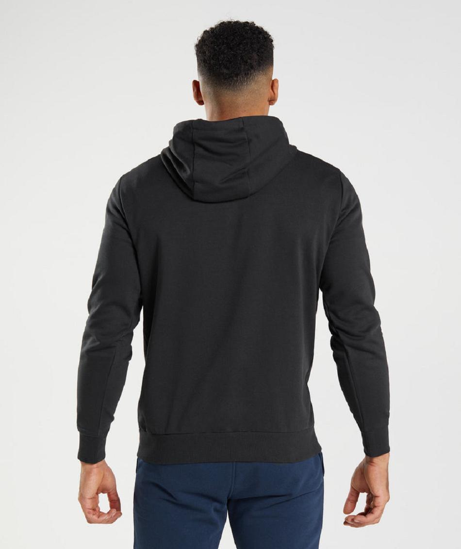 Φουτερ με Κουκουλα Gymshark Sharkhead Infill ανδρικα μαυρα | GR_ZI5942