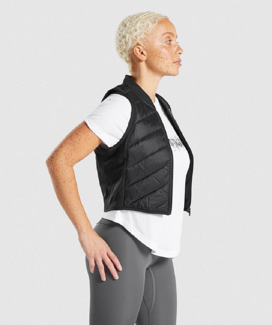 τρέξιμο με κουκούλα Gymshark Speed Gilet γυναικεια μαυρα | GR_EG6817