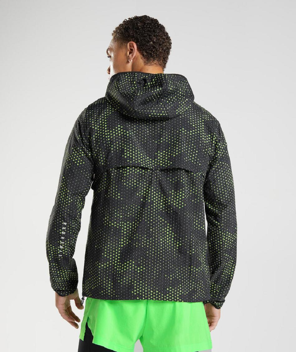 τρέξιμο με κουκούλα Gymshark Sport Windbreaker ανδρικα ανοιχτο πρασινο | GR_QZ2520
