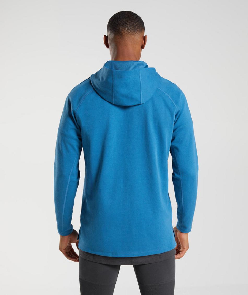 Φουτερ με Κουκουλα Gymshark Studio ανδρικα μπλε | GR_CR4555