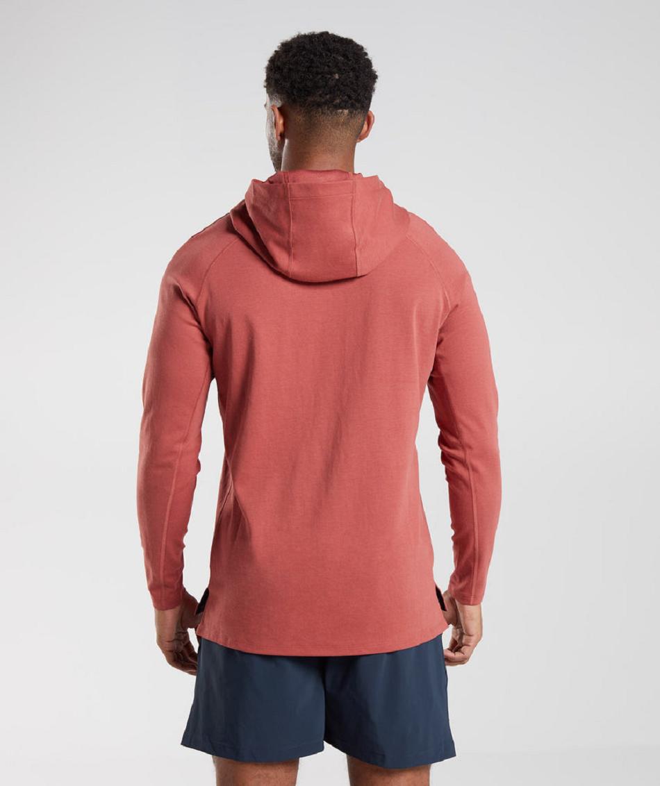 Φουτερ με Κουκουλα Gymshark Studio ανδρικα ροζ καφε | GR_BH7426