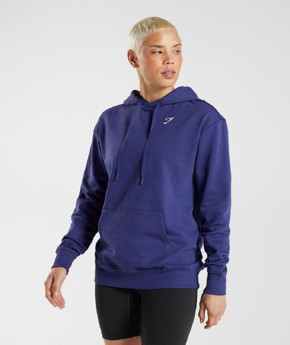 Φουτερ με Κουκουλα Gymshark Training Boyfriend γυναικεια μωβ | GR_BO1438