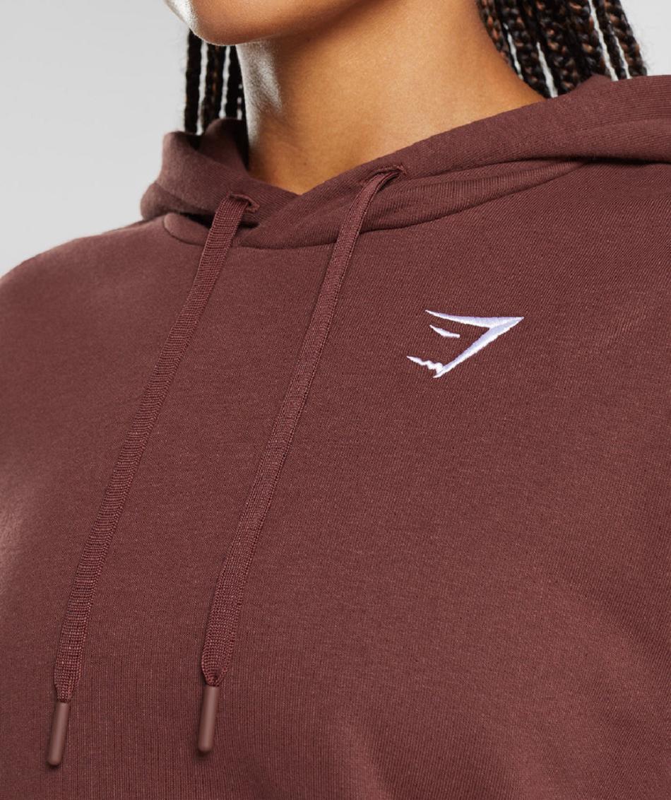 Φουτερ με Κουκουλα Gymshark Training Boyfriend γυναικεια ροζ καφε | GR_TG9062