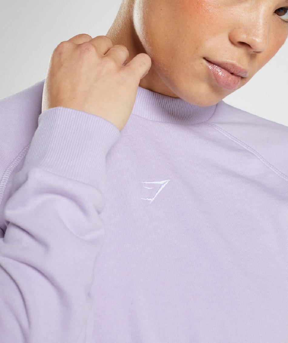 τρέξιμο με κουκούλα Gymshark Training Cropped Sweater γυναικεια μωβ | GR_AS6491