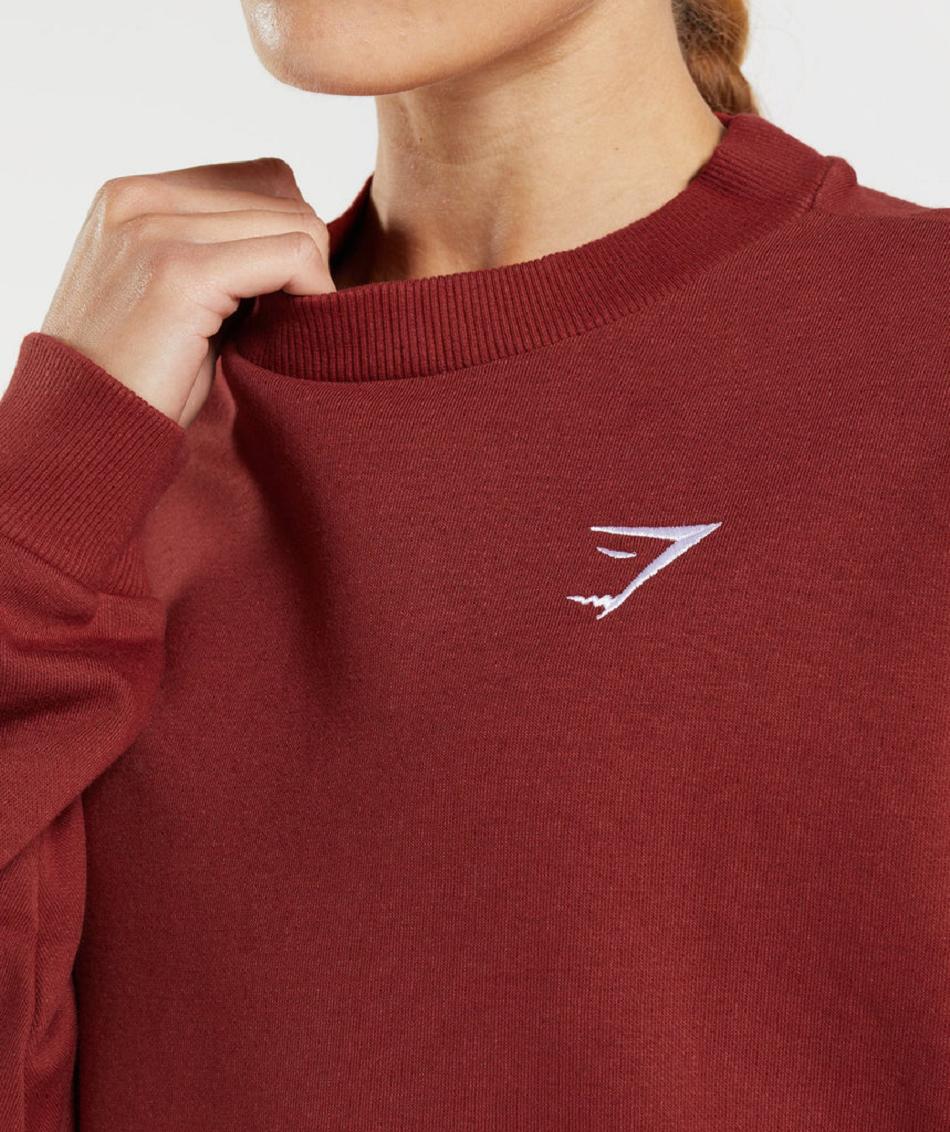 τρέξιμο με κουκούλα Gymshark Training Oversized Sweatshirt γυναικεια κοκκινα | GR_NN5181