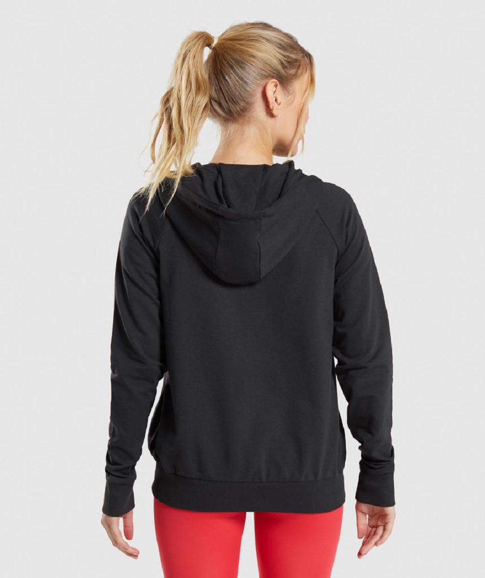 Φουτερ με Κουκουλα Gymshark Training Zip γυναικεια μαυρα | GR_TC9897