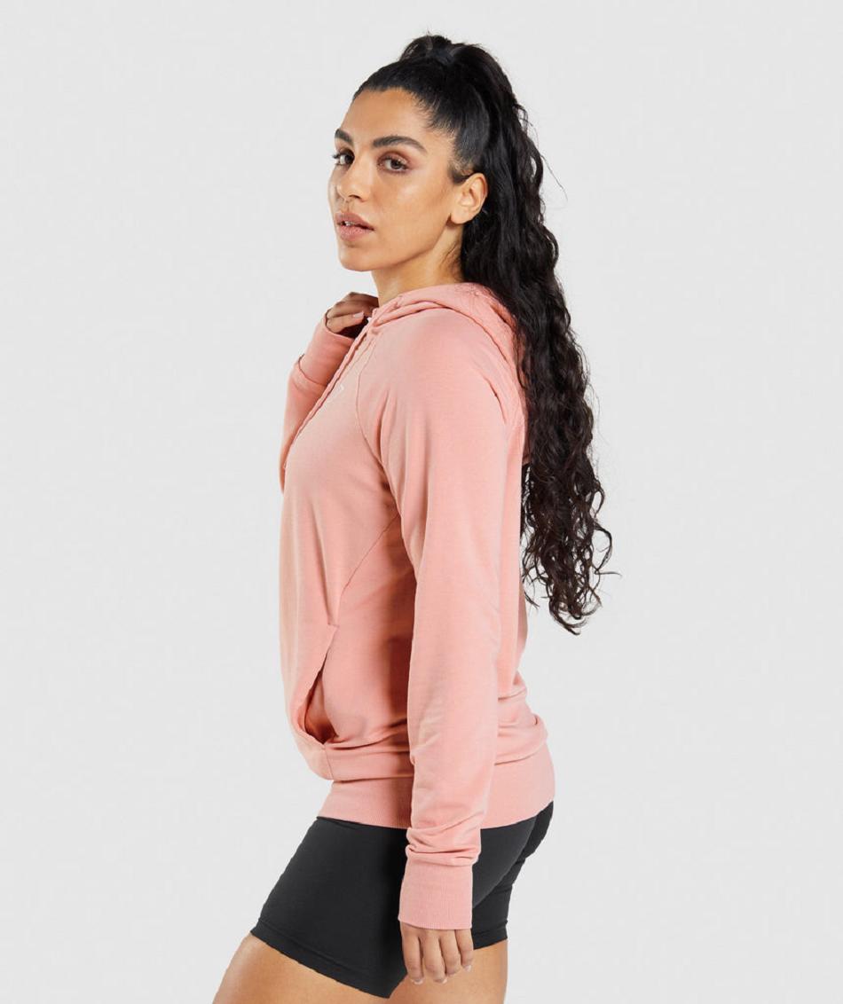 Φουτερ με Κουκουλα Gymshark Training γυναικεια ροζ | GR_EC1116
